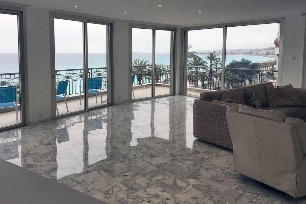 Promenade Des Anglais Amazing Sea View 140M2 3Br Nice Bagian luar foto